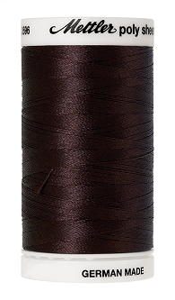 Mettler tråd 500 meter 100% Polyester farge nr 0428 Mørk brun